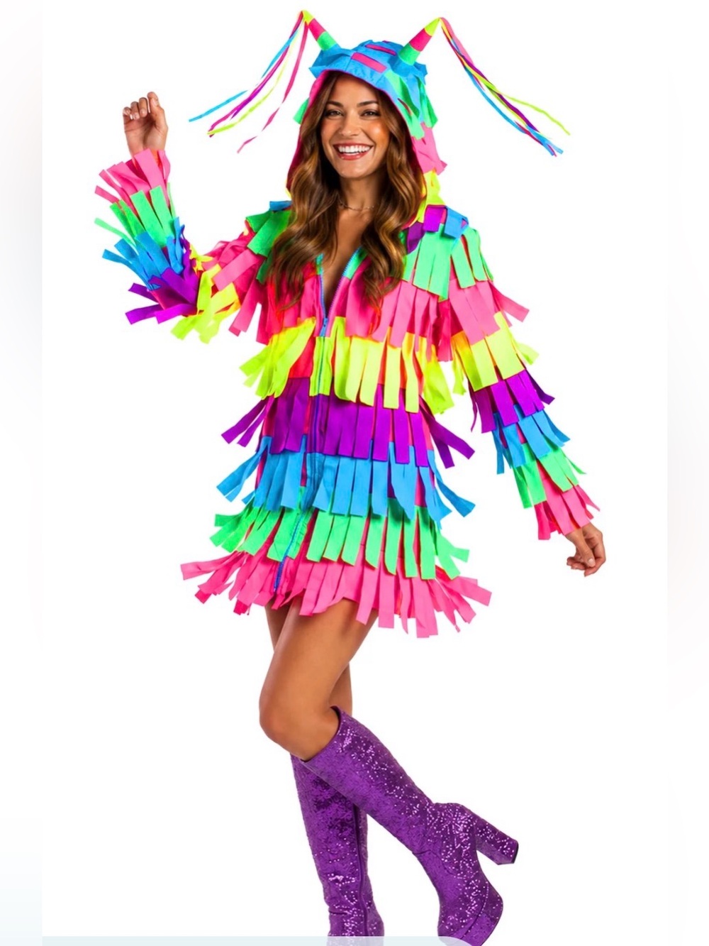 NWT Tipsy Elves Women’s Piñata Dress Full Zip Jacket Halloween Costume - Size L